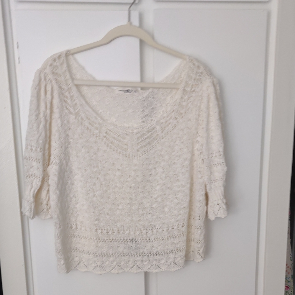 NATURAL LIFE Cream Lace Blouse